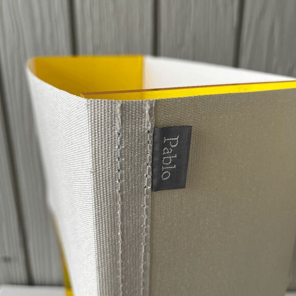 Pablo Designs Tube Top Table Lamp – Yellow Acrylic Base, Modern Minimalist, 14” - Picture 9 of 12